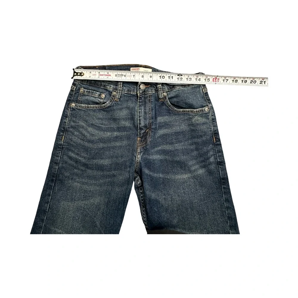 Signature Levi Strauss Jeans Mens 29x30 Blue Straight Leg S58988-0024 Denim